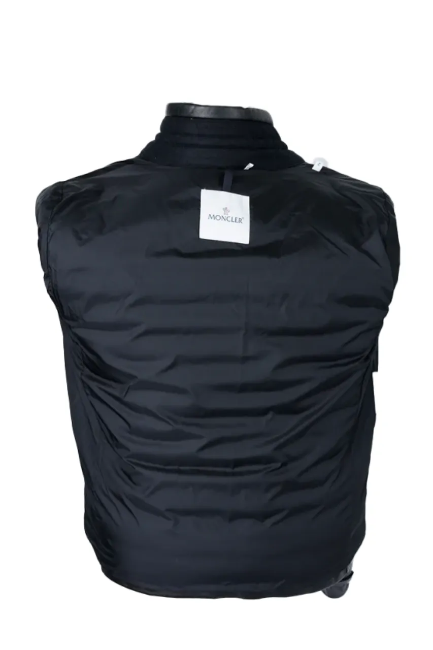 Wool Down Leather Puffer